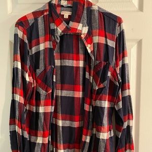 Red white and blue flannel